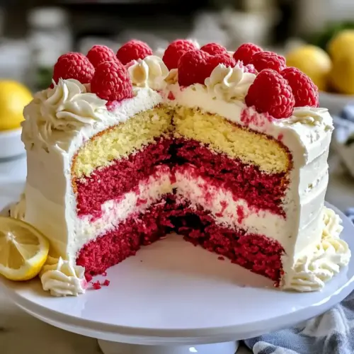 Moist Raspberry Cake With Lemon Buttercream