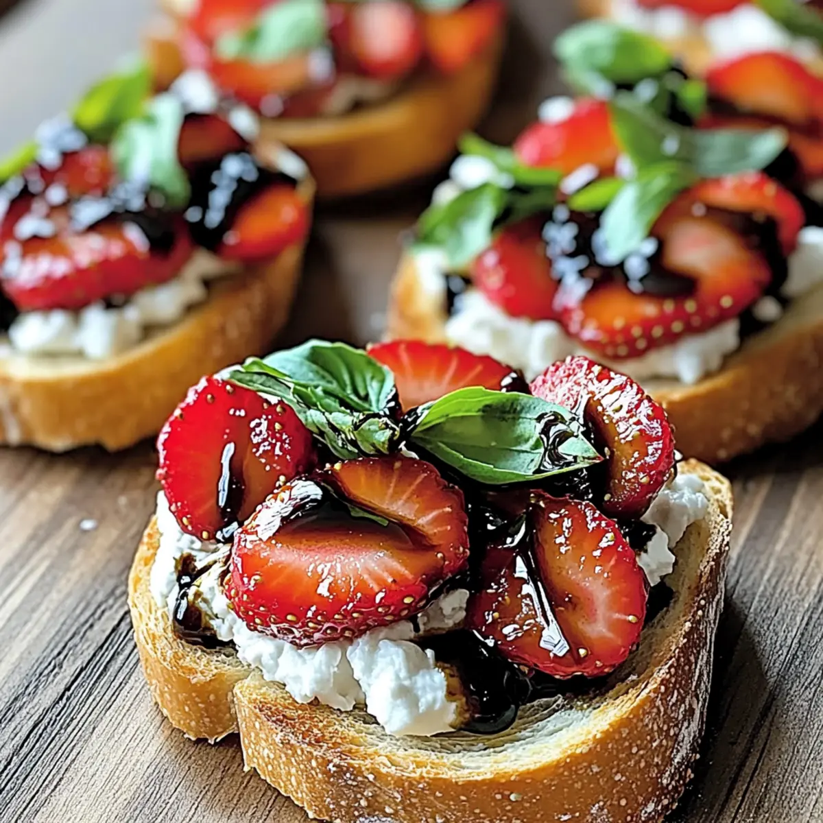 Balsamic Strawberry and Goat Cheese Toast