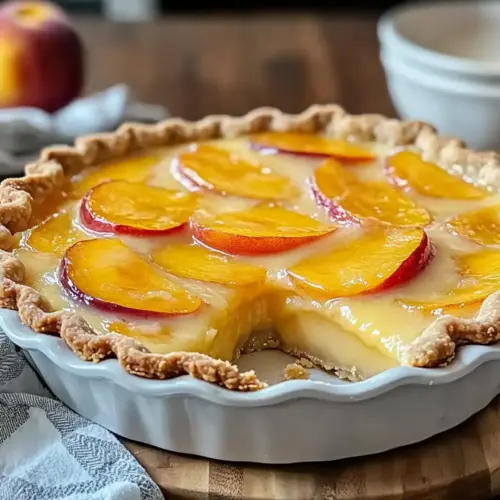 Custard Peach Pie