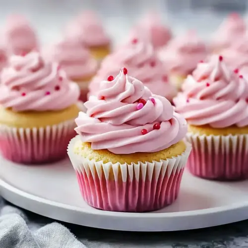 Pink Buttercream Cupcakes