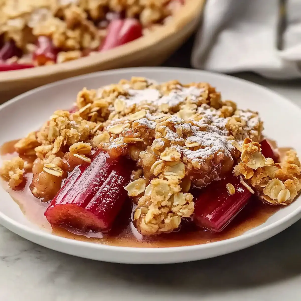 Rhubarb Crisp with Oatmeal