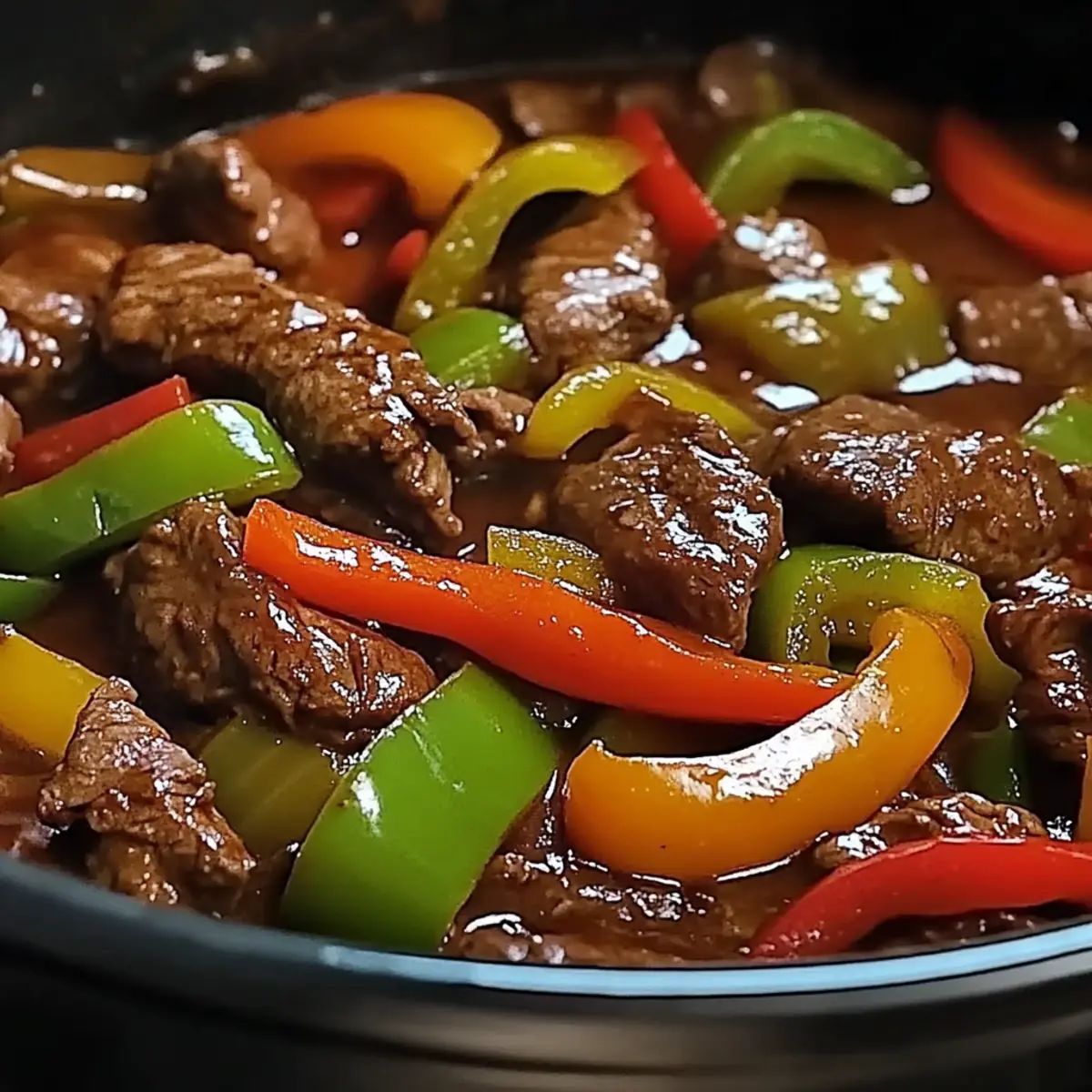 PEPPER STEAK IN A CROCK POT