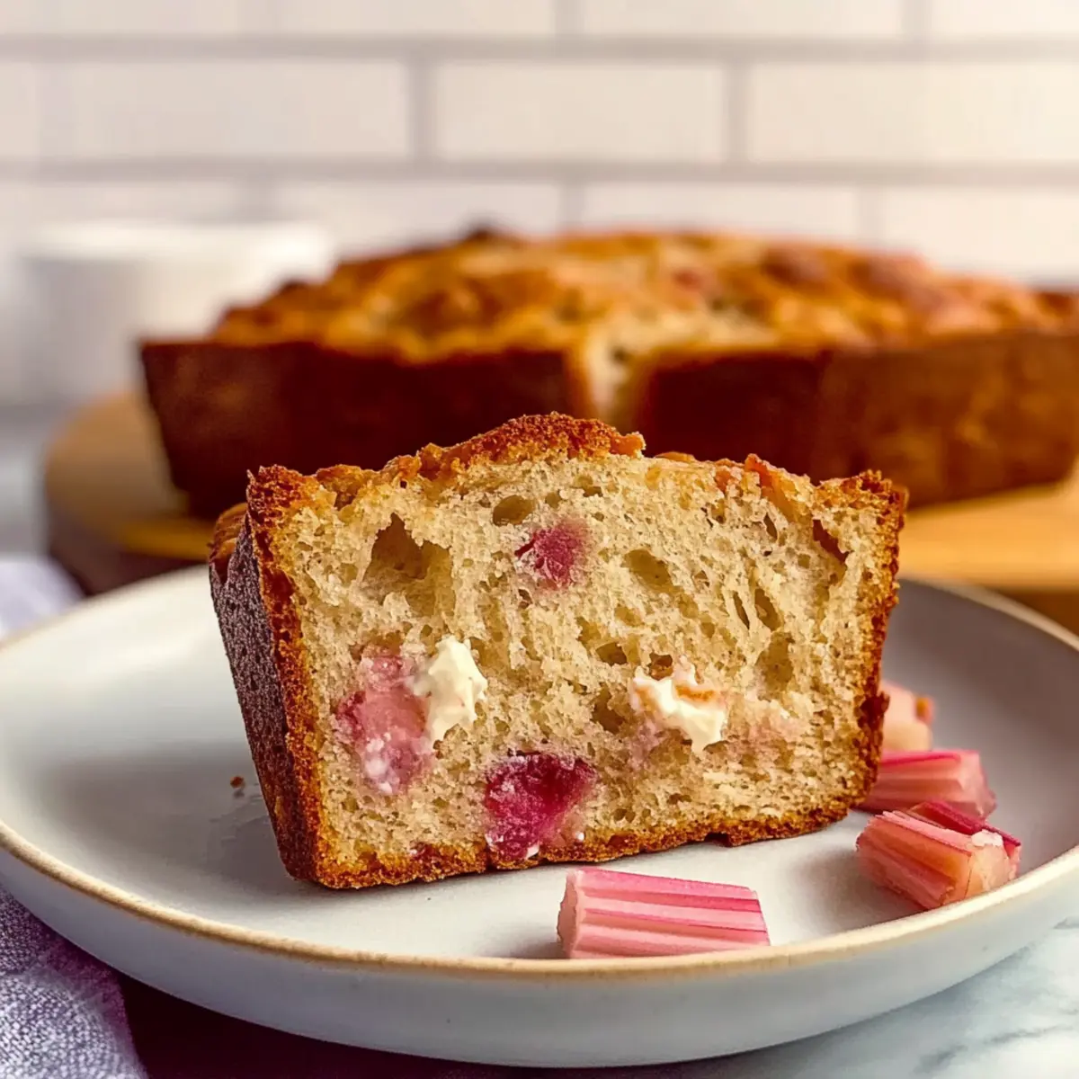 Rhubarb Bread with Sour Cream