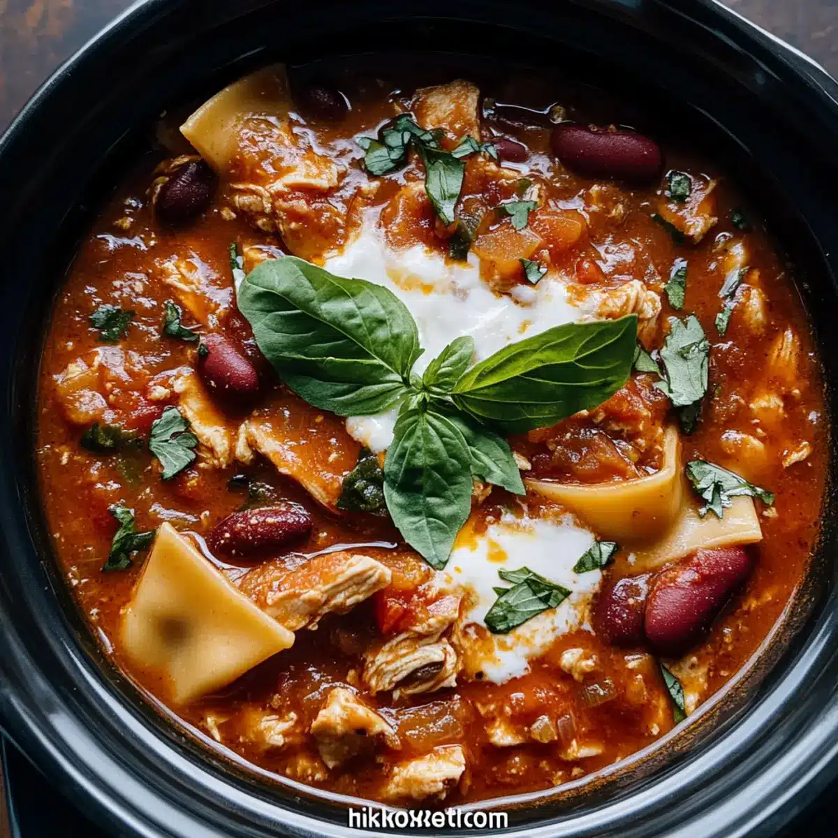 High-Protein Crockpot Lasagna Soup