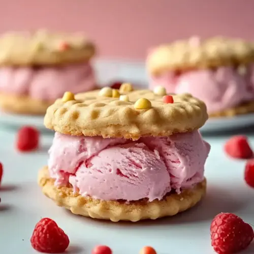 Strawberry Shortcake Ice Cream Sandwiches