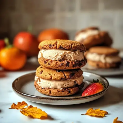 Pumpkin Spice Ice Cream Sandwiches