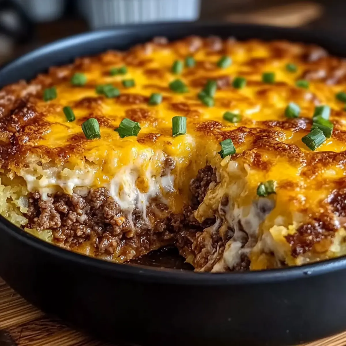 Cheesy Hamburger Hash Brown Casserole