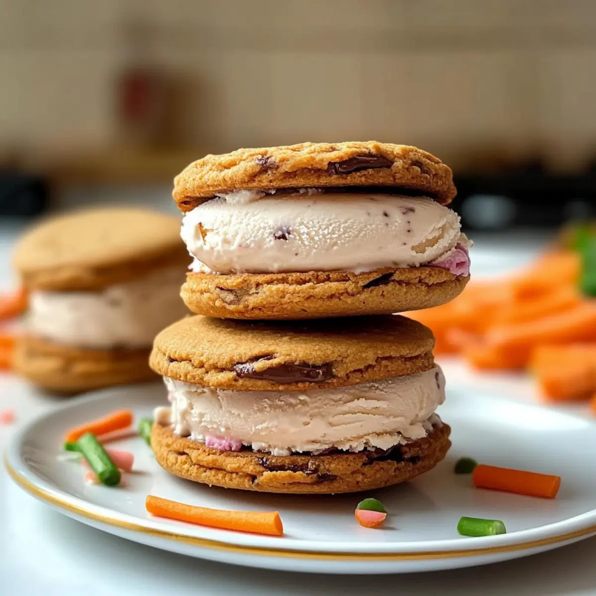 Carrot Cake Ice Cream Sandwiches