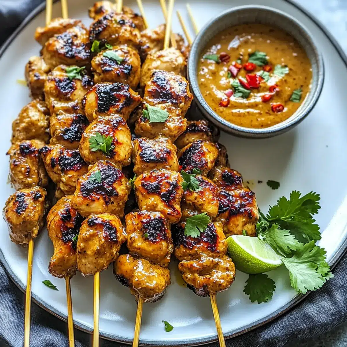 Chicken Satay with Peanut Sauce