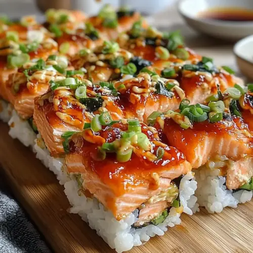 Spicy Salmon Sushi Bake