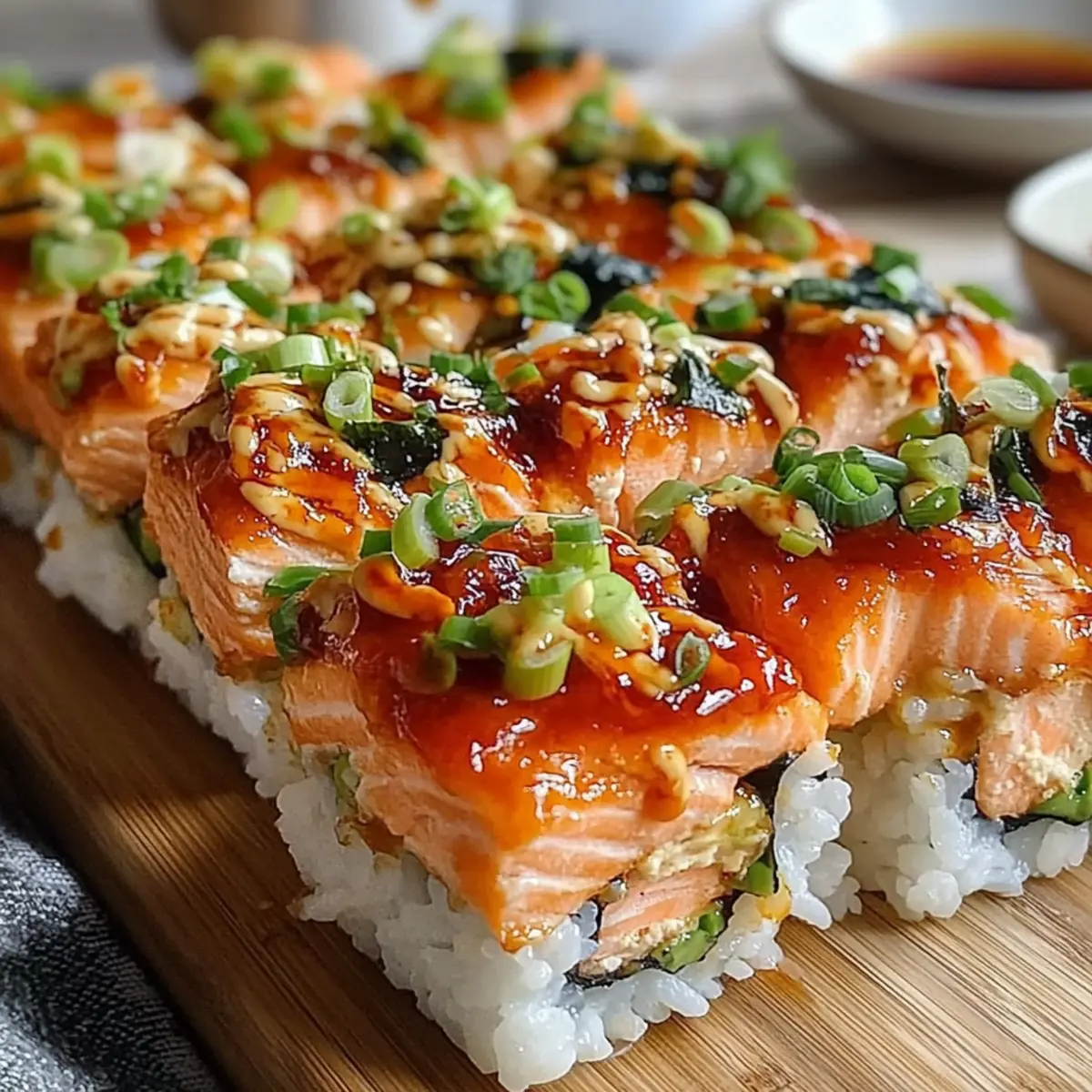 Spicy Salmon Sushi Bake
