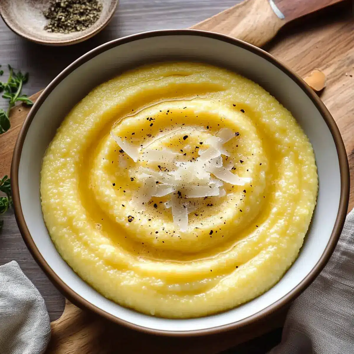 Creamy Garlic Polenta