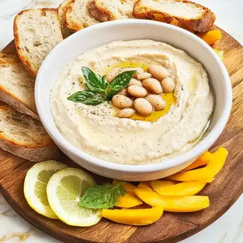 Roasted Garlic White Bean Dip