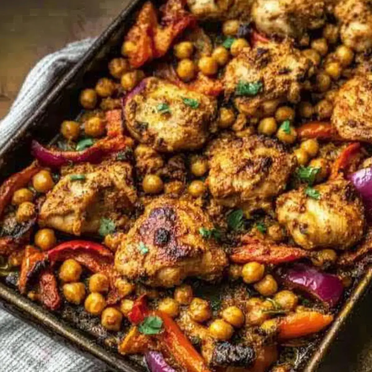 Chicken Shawarma Sheet Pan Dinner