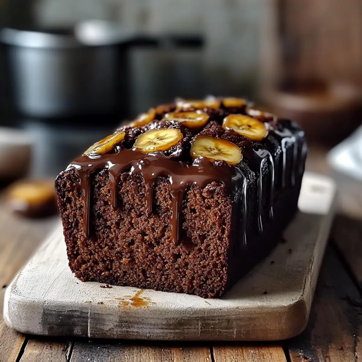 Chocolate & Caramelised Banana Bread