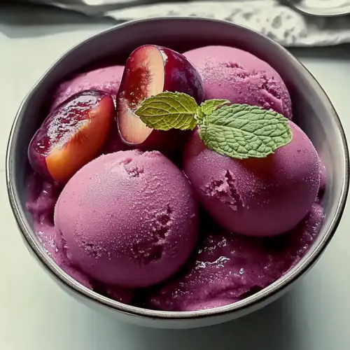 Delight in Cardamom Plum Sorbet