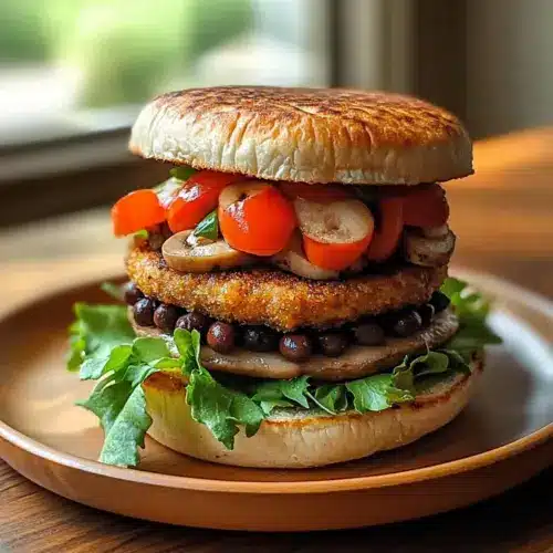 Vegan Veggie Burger with Black Beans