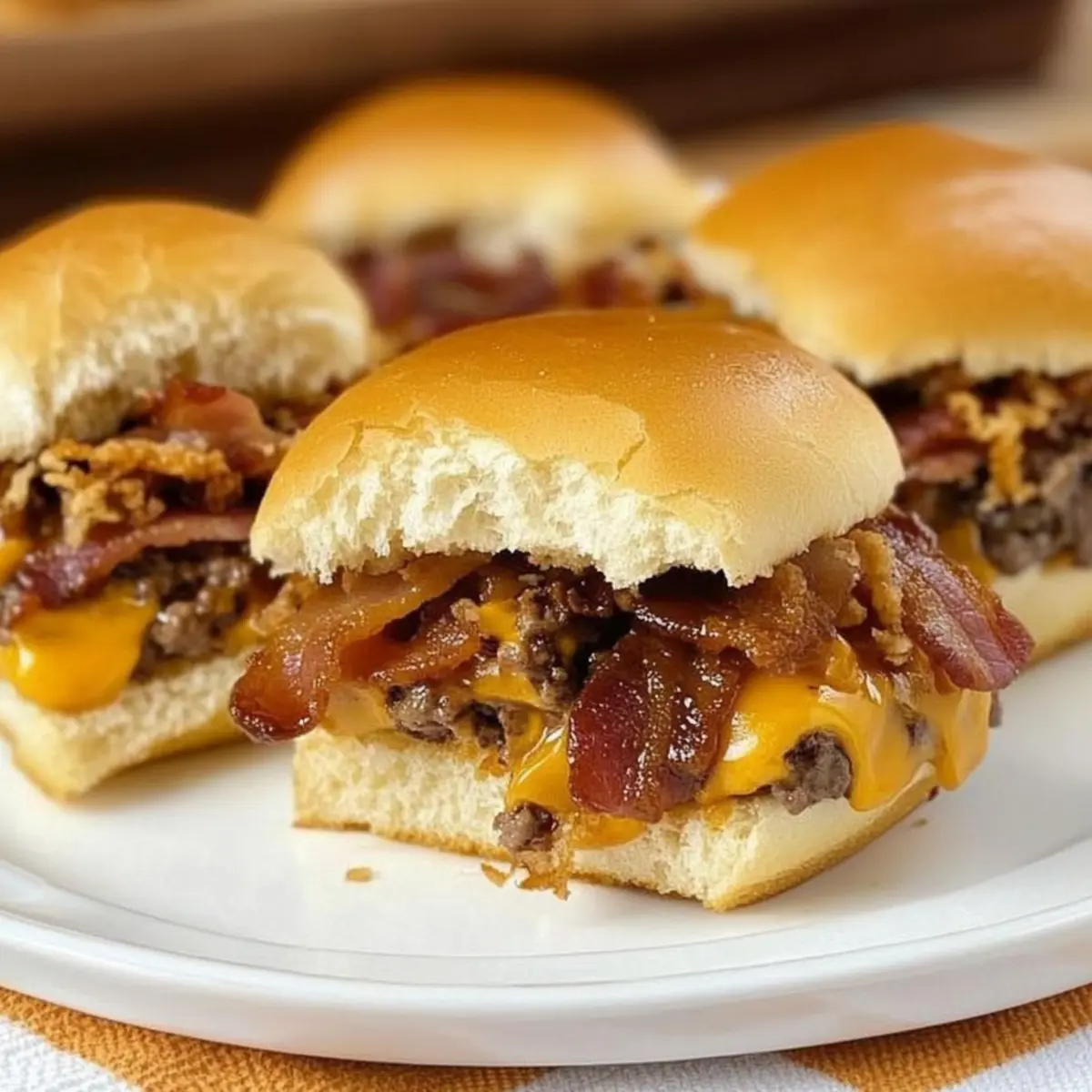 BBQ Bacon Cheeseburger Sliders