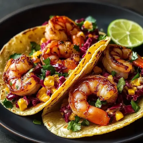Honey Chipotle Shrimp Tacos