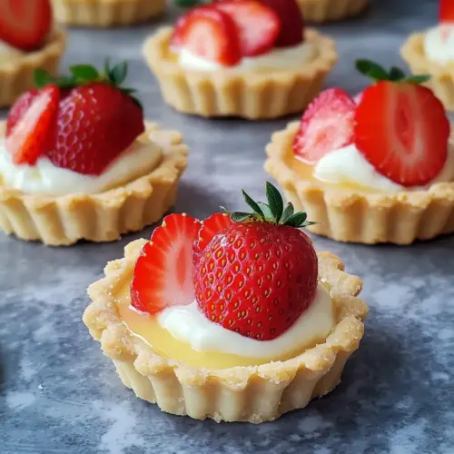 Mini Strawberry Custard Tarts