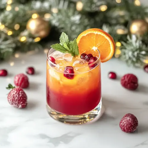 Cranberry and Orange Juice Mocktail