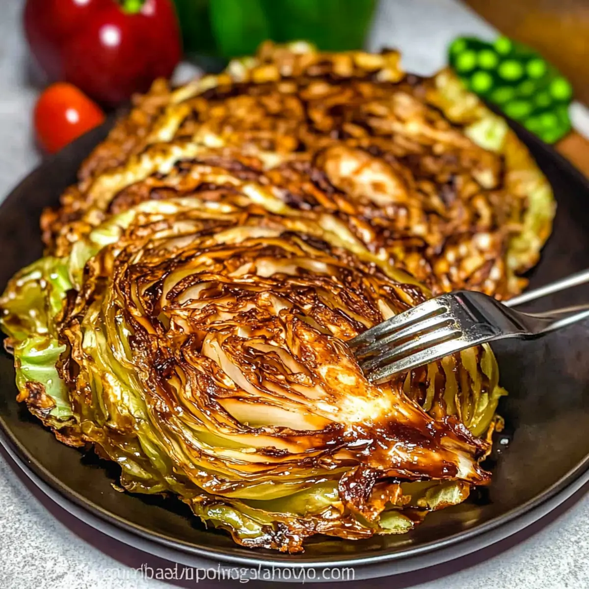 Balsamic Roasted Cabbage Steaks