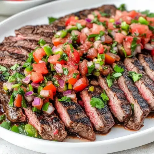 Grilled Flank Steak With Poblano Pico