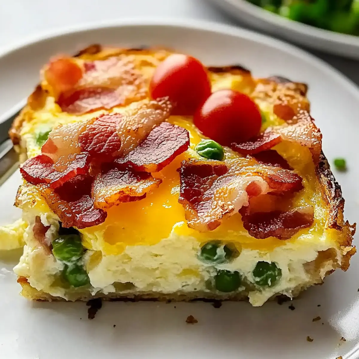 Overnight Bacon and Swiss Breakfast Casserole