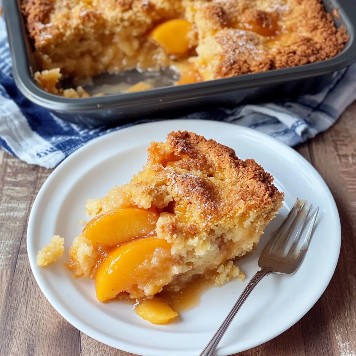 Magic Peach Cobbler Dump Cake