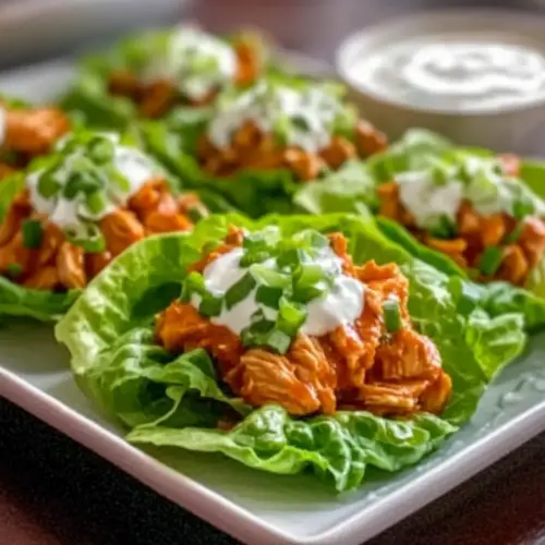 Buffalo Chicken Lettuce Wraps