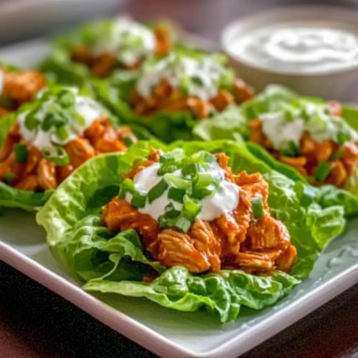 Buffalo Chicken Lettuce Wraps