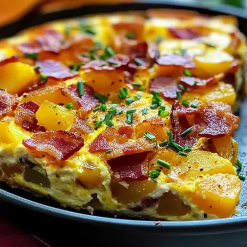 Bacon Potato and Cheddar Frittata