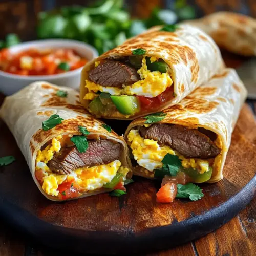 Steak and Egg Breakfast Burritos