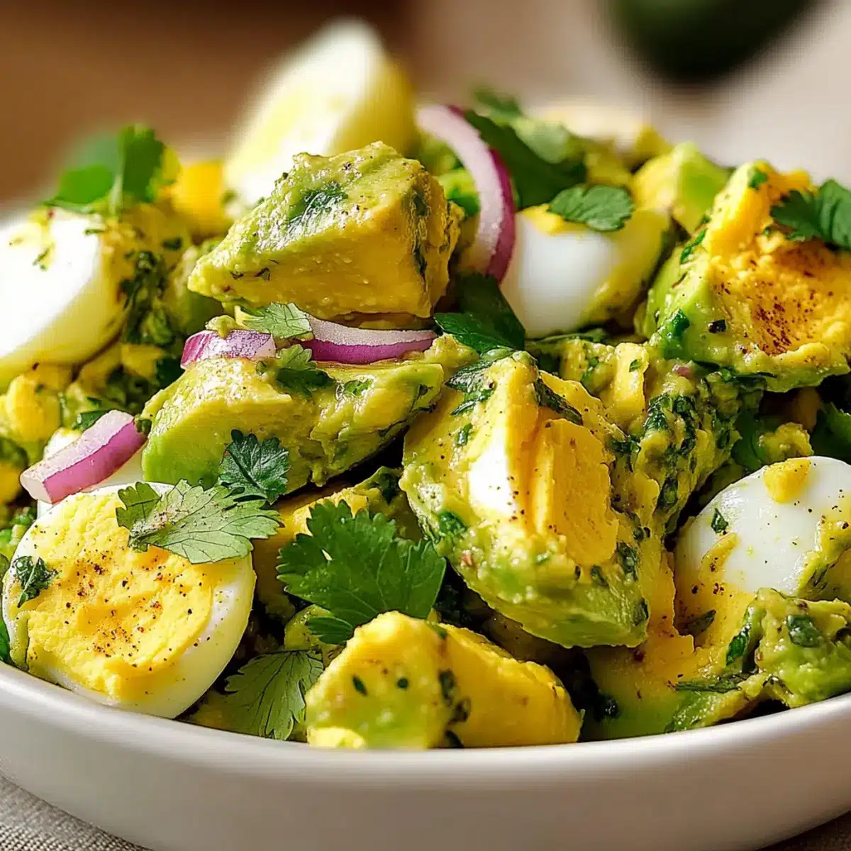 Healthy Avocado and Hard-Boiled Egg Salad
