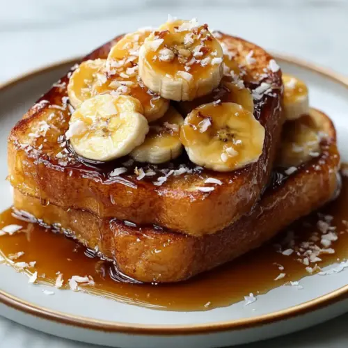 Miso Caramel Banana French Toast
