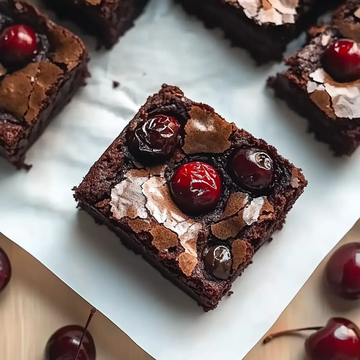 Roasted Chocolate Cherry Brownies
