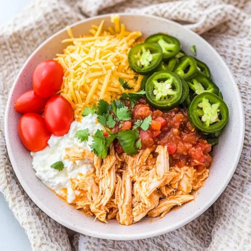 Cottage Cheese Chicken Taco Bowl
