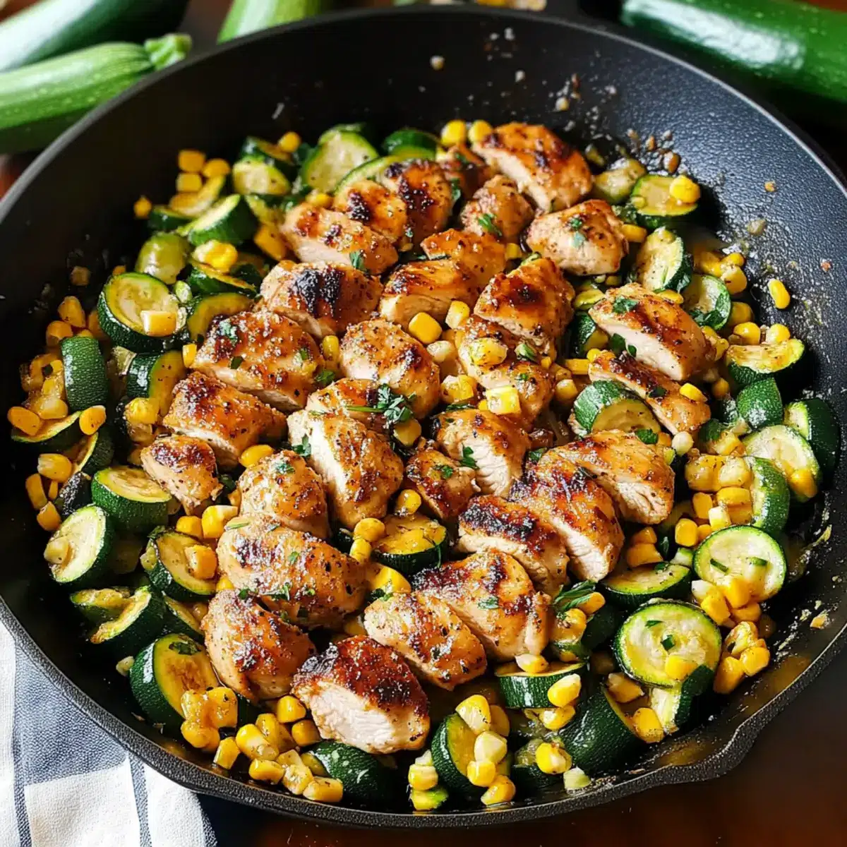 Garlic Butter Chicken Zucchini Corn
