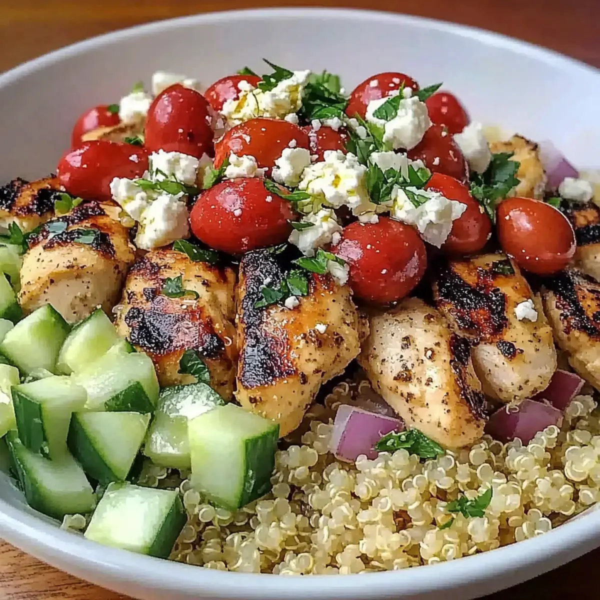 Greek Chicken Quinoa Bowl