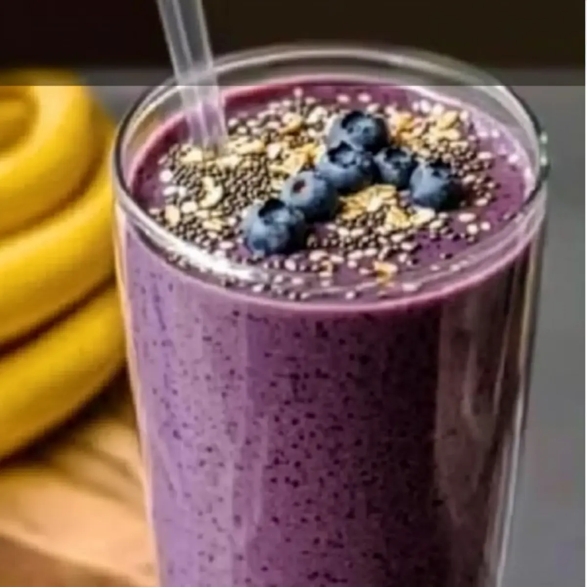 Blueberry Oat Chia Smoothie