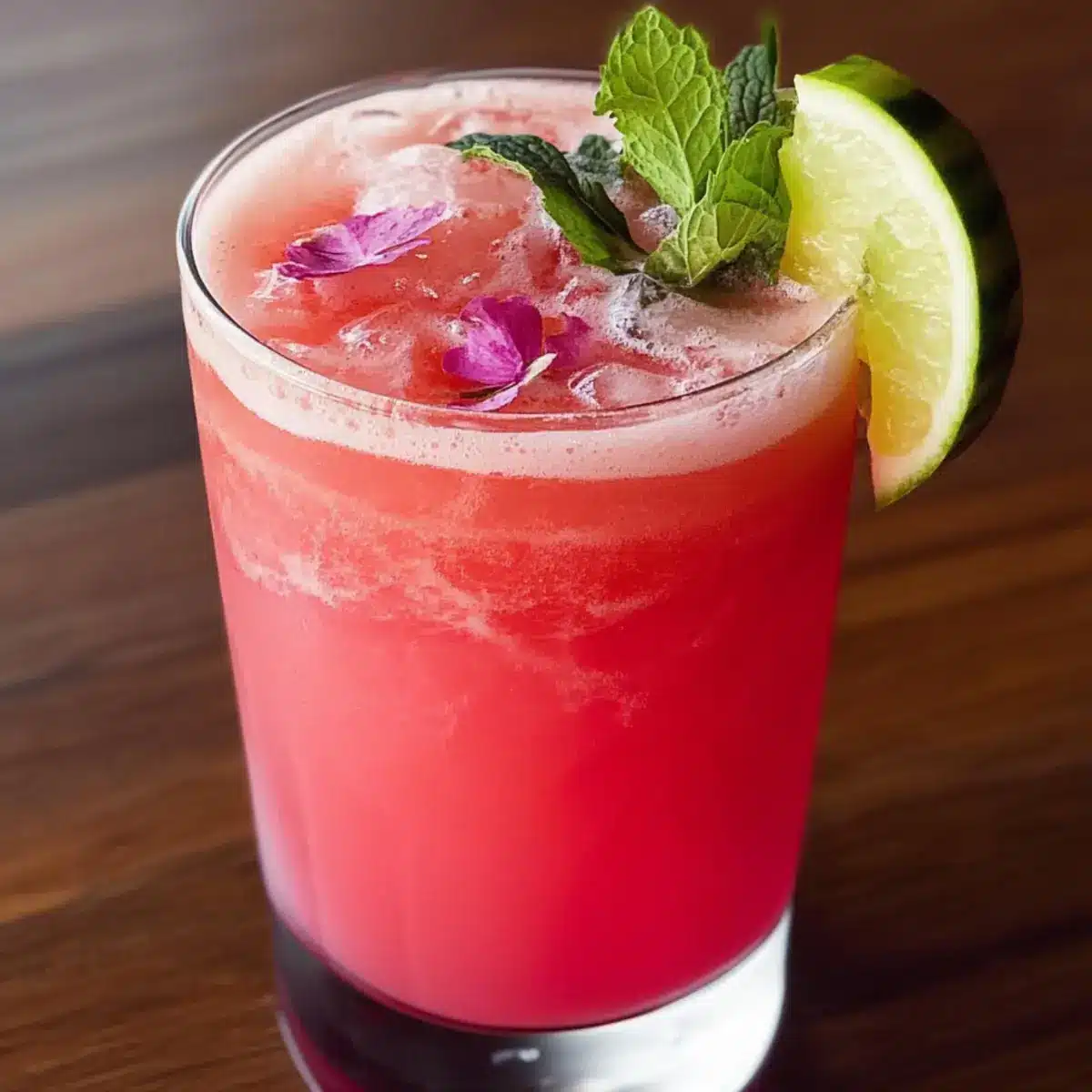 Refreshing Watermelon Rose Cooler