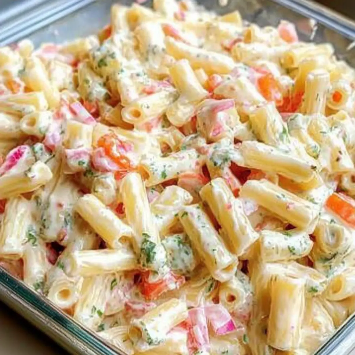 Cheddar Sour Cream Macaroni Salad
