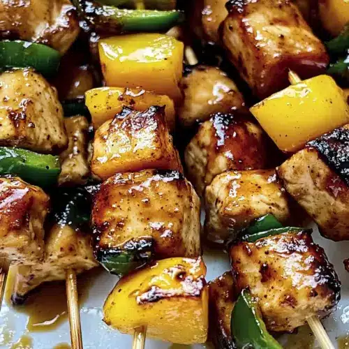 Jalapeno Peach Chicken Skewers