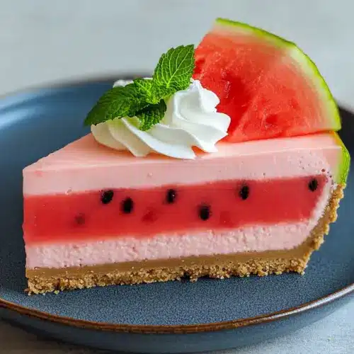 No-Bake Watermelon Cheesecake