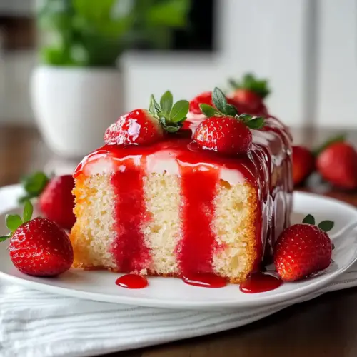Strawberry Glaze Loaf Cake