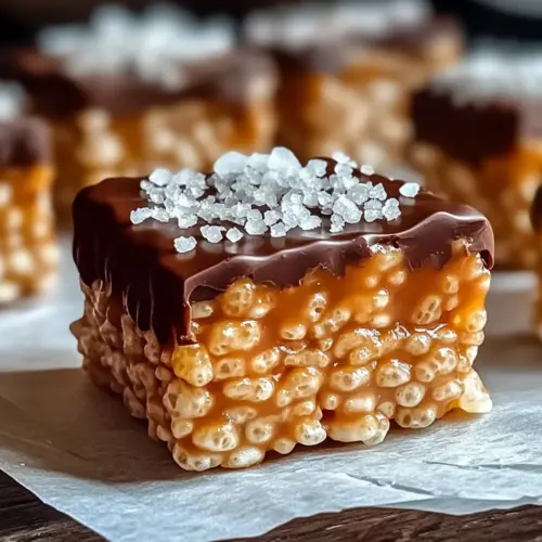 Salted Caramel Rice Krispie Treats