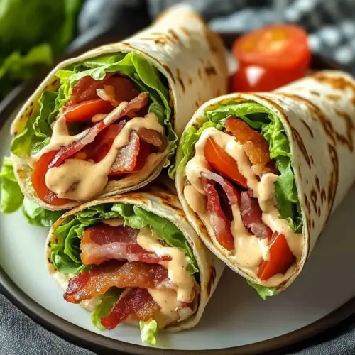 Gourmet BLT Wraps with Secret Sauce