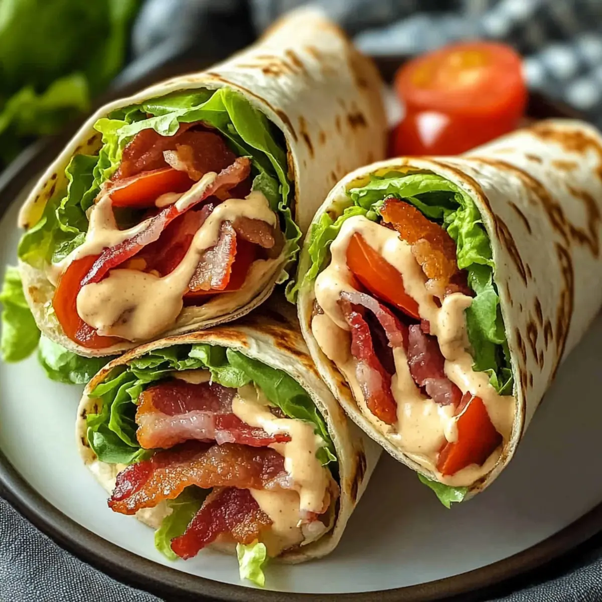 Gourmet BLT Wraps with Secret Sauce