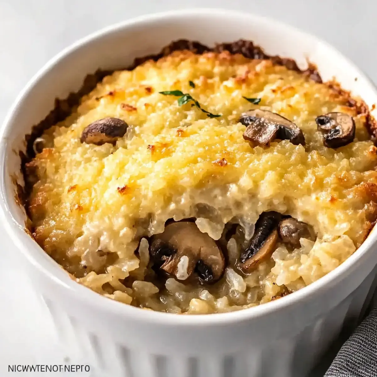 Creamy Dreamy Rice Mushroom Casserole