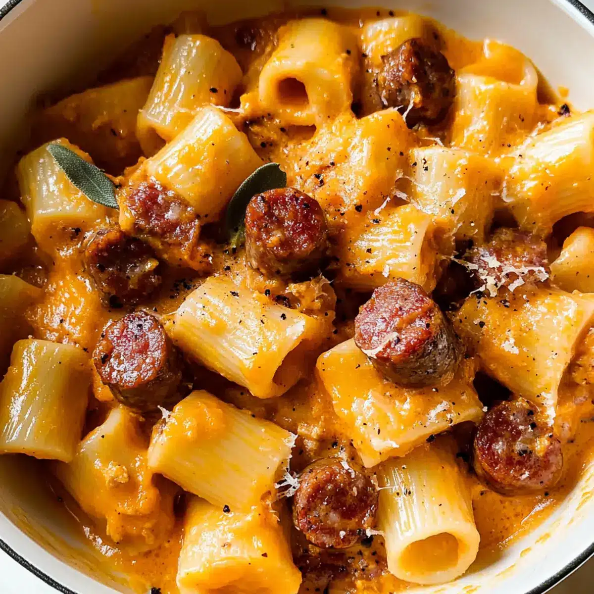 Cozy Butternut Squash and Sausage Pasta